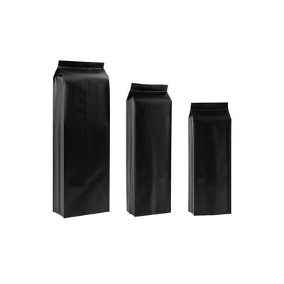 品質  500g Gusset Foil Coffee Powder Package Moisture Proof Matte Black Single Side Bag With Valve 工場