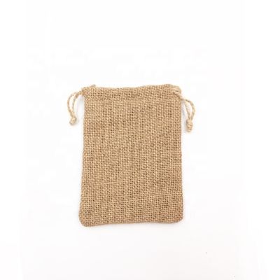 Wholesale Reusable Promotional Custom Logo Printed Reusable Burlap Pouch Small Burlap Hemp Coffee Bag