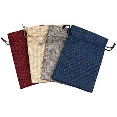Eco Friendly Gift Bags Jute Drawstring Pouch with Advent Calendars Small Santa Sack for Holiday Christmas Party Gift Bags