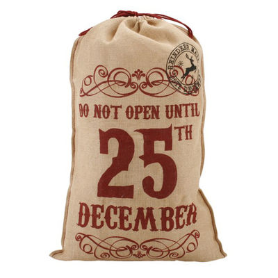 Large Christmas Burlap Sack Jute Moisture Proof Bags For Coffee Beans Jute Drawstring Burlap Bags Wholesale
